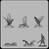 3D Printed Fantastic Plants and Rocks Venusian Ferns 28mm - 32mm D&D Wargaming - Charming Terrain
