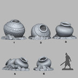 3D Printed Fantastic Plants and Rocks Witch Cauldron 28mm - 32mm D&D Wargaming - Charming Terrain