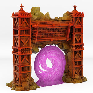3D Printed Fantastic Portals and Effects Ancient Asian Temple Portal 28mm - 32mm D&D Wargaming - Charming Terrain