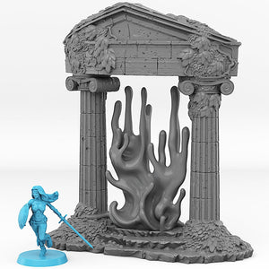 3D Printed Fantastic Portals and Effects Ancient Greek Portal 28mm - 32mm D&D Wargaming - Charming Terrain