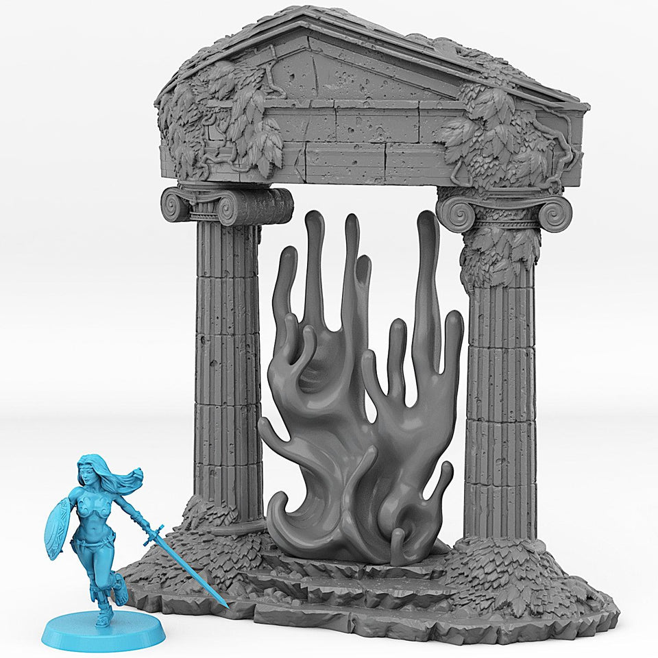 3D Printed Fantastic Portals and Effects Ancient Greek Portal 28mm - 32mm D&D Wargaming - Charming Terrain