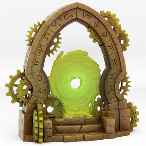 3D Printed Fantastic Portals and Effects Clockwork Portal 28mm - 32mm D&D Wargaming - Charming Terrain