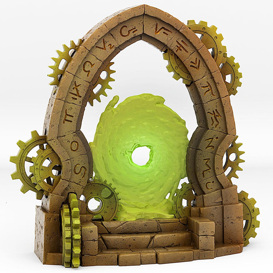 3D Printed Fantastic Portals and Effects Clockwork Portal 28mm - 32mm D&D Wargaming - Charming Terrain