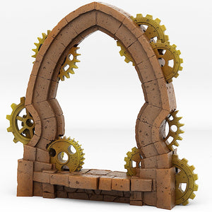 3D Printed Fantastic Portals and Effects Clockwork Portal 28mm - 32mm D&D Wargaming - Charming Terrain