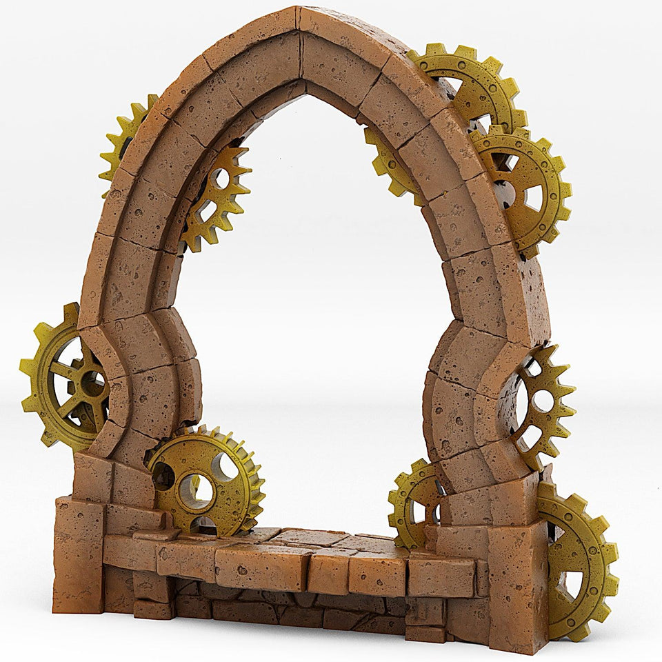 3D Printed Fantastic Portals and Effects Clockwork Portal 28mm - 32mm D&D Wargaming - Charming Terrain