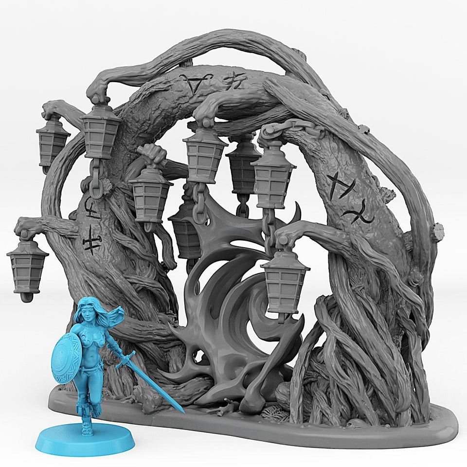 3D Printed Fantastic Portals and Effects Creepy Forest Portal 28mm - 32mm D&D Wargaming - Charming Terrain
