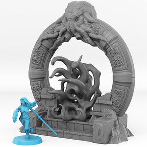 3D Printed Fantastic Portals and Effects Cthulhu's Portal 28mm - 32mm D&D Wargaming - Charming Terrain