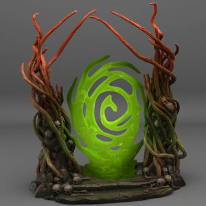 3D Printed Fantastic Portals and Effects Dark Forest Portal 28mm - 32mm D&D Wargaming - Charming Terrain
