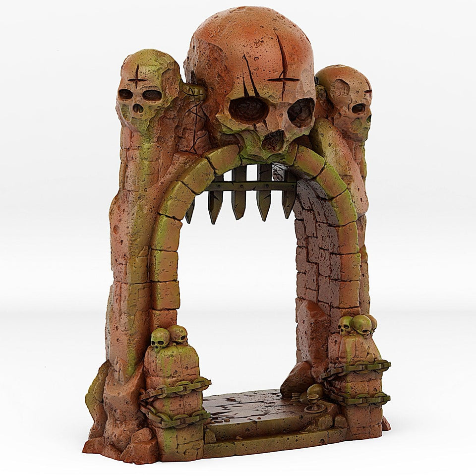 3D Printed Fantastic Portals and Effects Dungeon Entrance Portal 28mm - 32mm D&D Wargaming - Charming Terrain