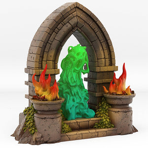 3D Printed Fantastic Portals and Effects Haunted Castle Portal 28mm - 32mm D&D Wargaming - Charming Terrain