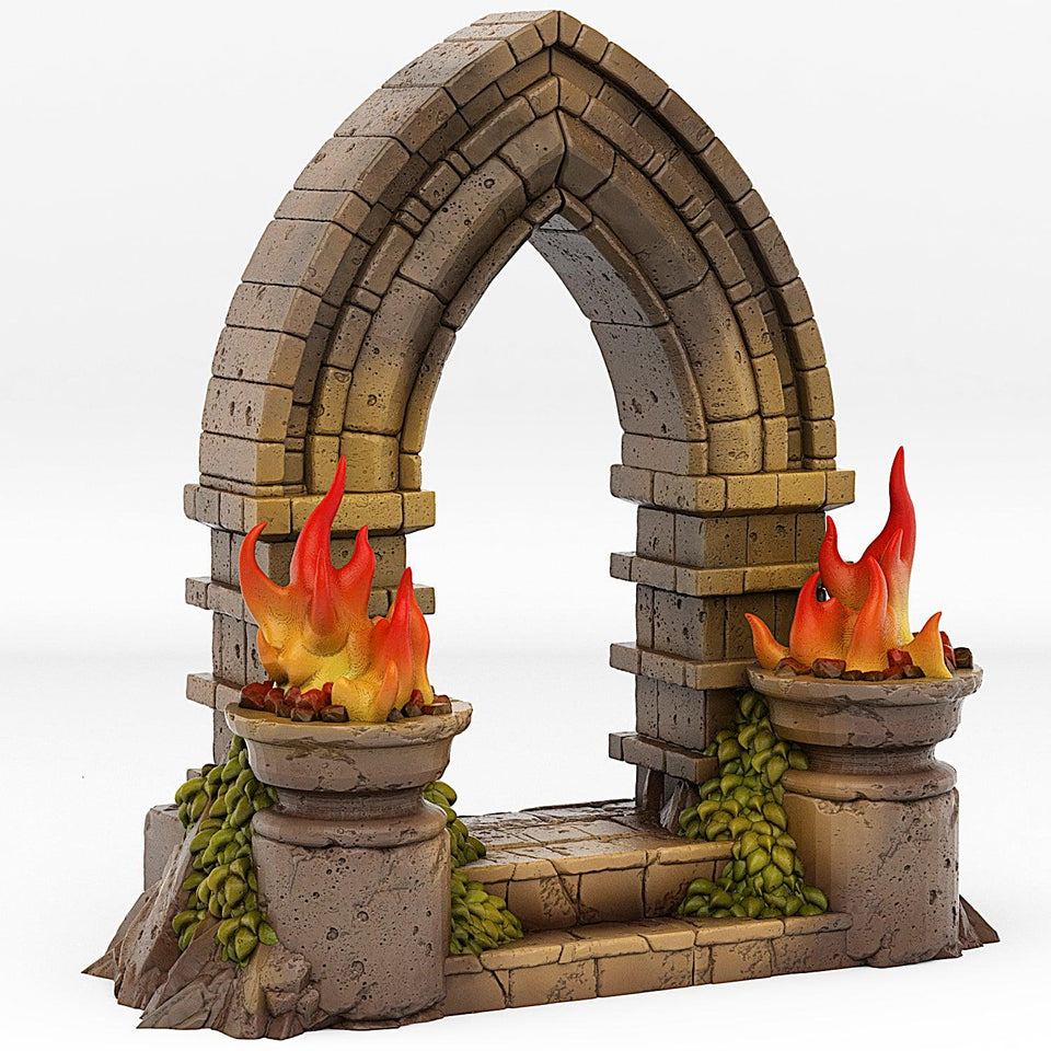 3D Printed Fantastic Portals and Effects Haunted Castle Portal 28mm - 32mm D&D Wargaming - Charming Terrain