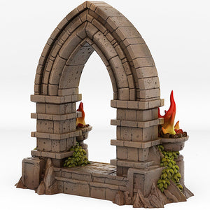 3D Printed Fantastic Portals and Effects Haunted Castle Portal 28mm - 32mm D&D Wargaming - Charming Terrain