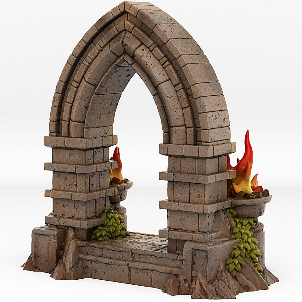 3D Printed Fantastic Portals and Effects Haunted Castle Portal 28mm - 32mm D&D Wargaming - Charming Terrain