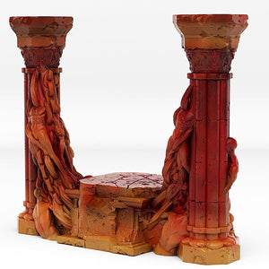 3D Printed Fantastic Portals and Effects Hell Portal 28mm - 32mm D&D Wargaming - Charming Terrain