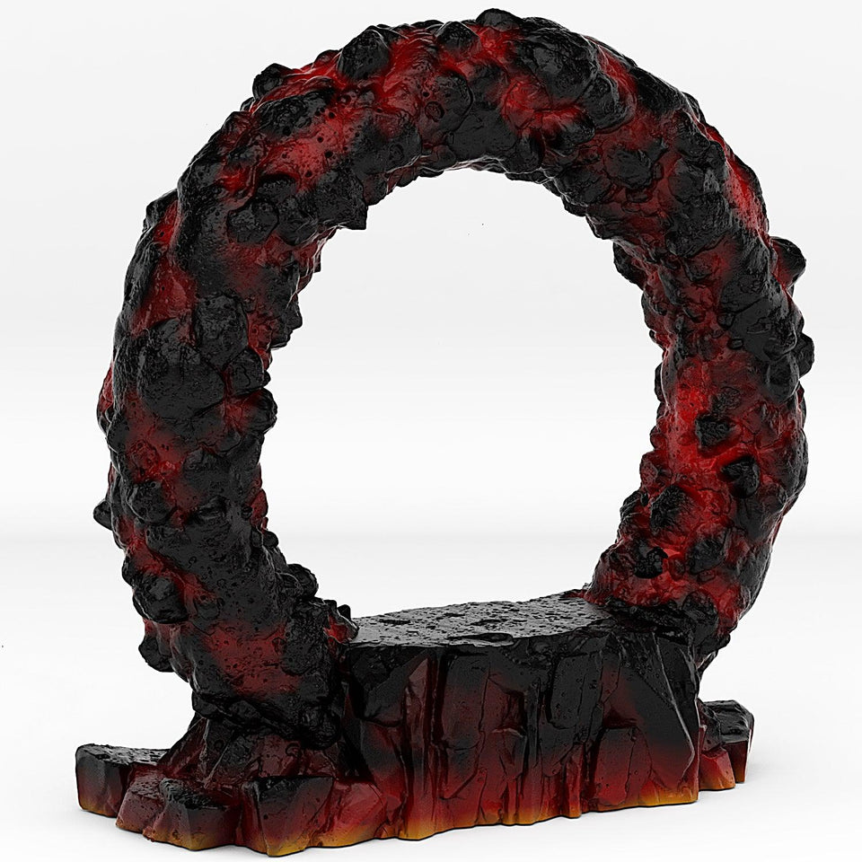 3D Printed Fantastic Portals and Effects Lava Portal 28mm - 32mm D&D Wargaming - Charming Terrain