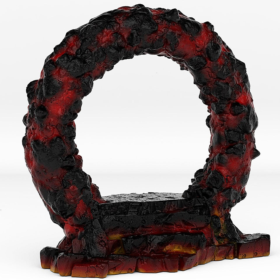 3D Printed Fantastic Portals and Effects Lava Portal 28mm - 32mm D&D Wargaming - Charming Terrain