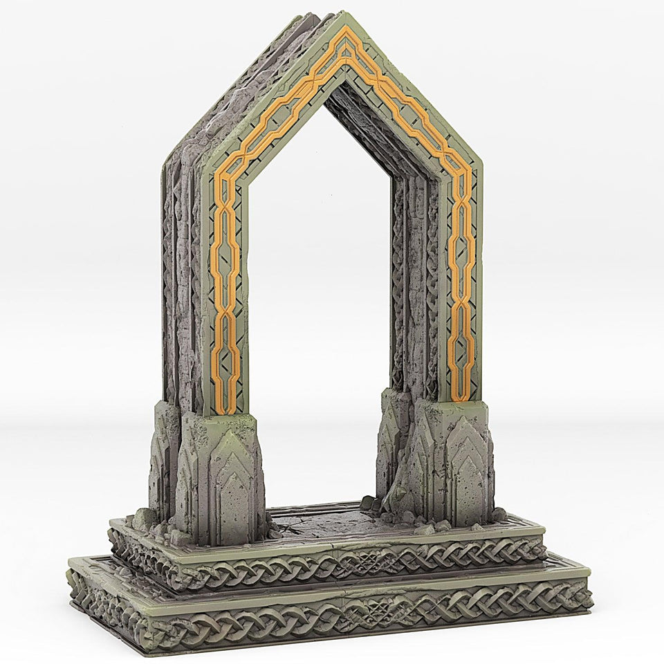 3D Printed Fantastic Portals and Effects Moria Portal 28mm - 32mm D&D Wargaming - Charming Terrain