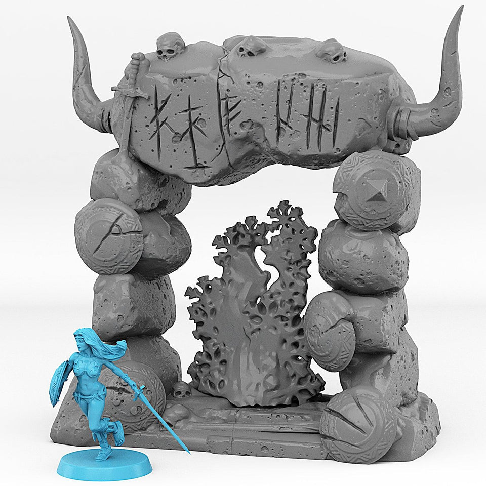 3D Printed Fantastic Portals and Effects Northmen Portal 28mm - 32mm D&D Wargaming - Charming Terrain
