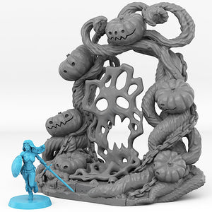 3D Printed Fantastic Portals and Effects Pumpkins Portal 28mm - 32mm D&D Wargaming - Charming Terrain
