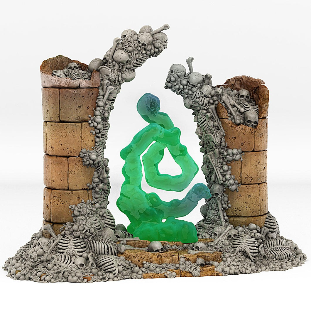 3D Printed Fantastic Portals and Effects Skeletons Portal 28mm - 32mm D&D Wargaming - Charming Terrain