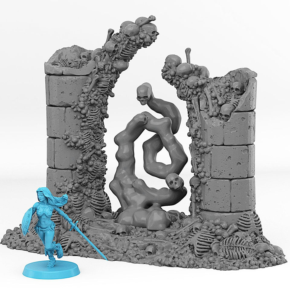 3D Printed Fantastic Portals and Effects Skeletons Portal 28mm - 32mm D&D Wargaming - Charming Terrain