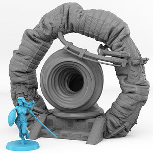 3D Printed Fantastic Portals and Effects Space Ship Portal 28mm - 32mm D&D Wargaming - Charming Terrain