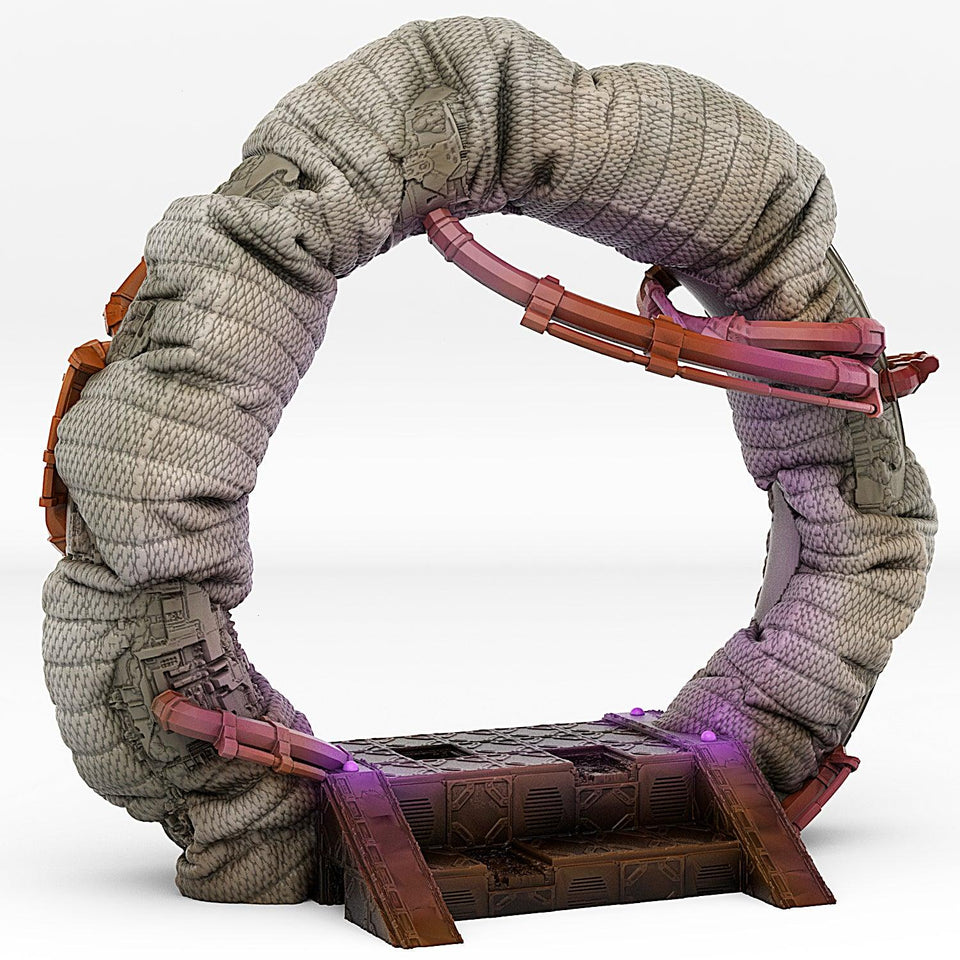 3D Printed Fantastic Portals and Effects Space Ship Portal 28mm - 32mm D&D Wargaming - Charming Terrain
