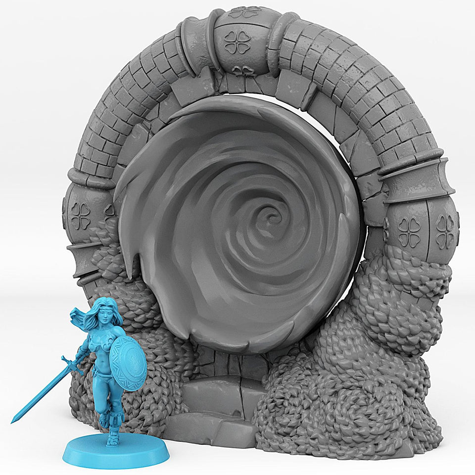 3D Printed Fantastic Portals and Effects Wonderland Portal 28mm - 32mm D&D Wargaming - Charming Terrain