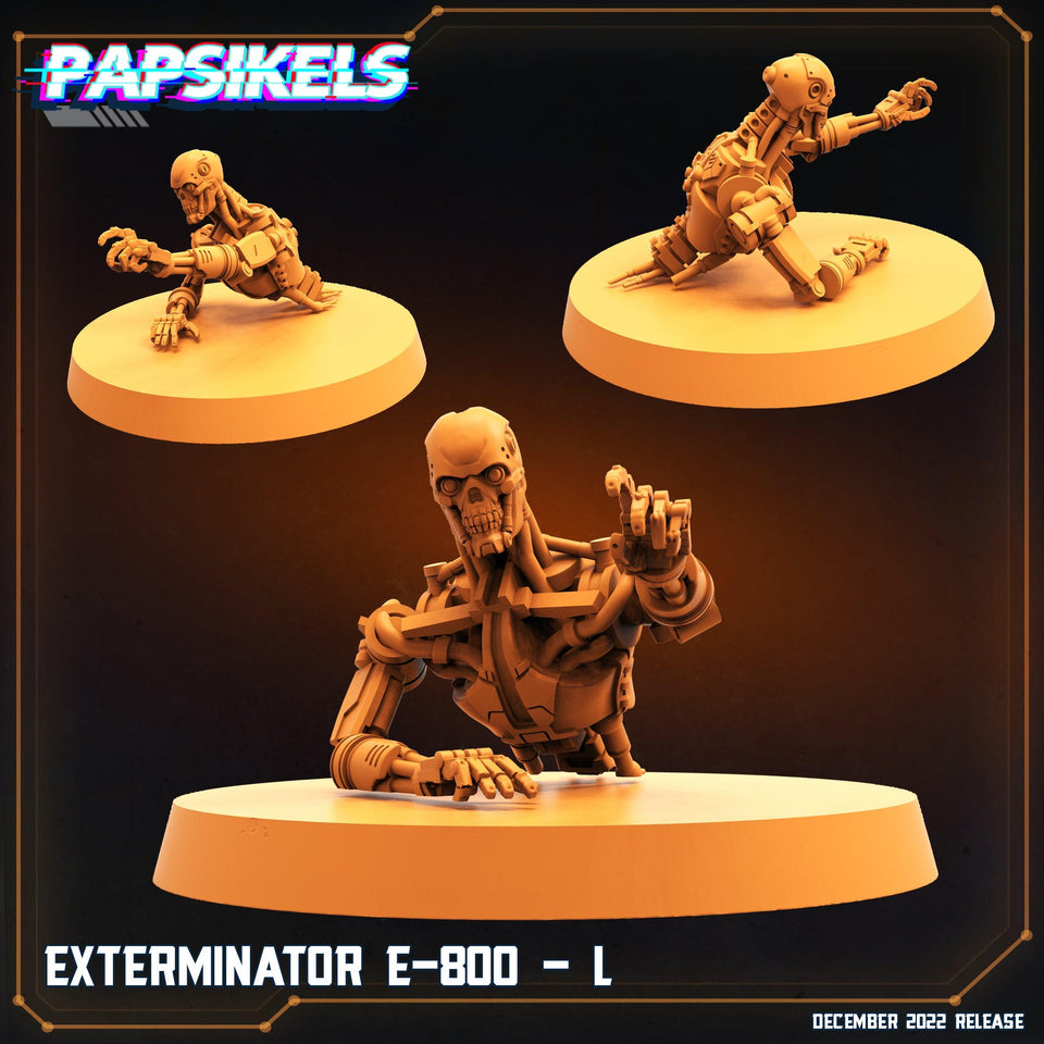 3D Printed Papsikels Cyberpunk Exterminator E-800 Set - 28mm 32mm - Charming Terrain