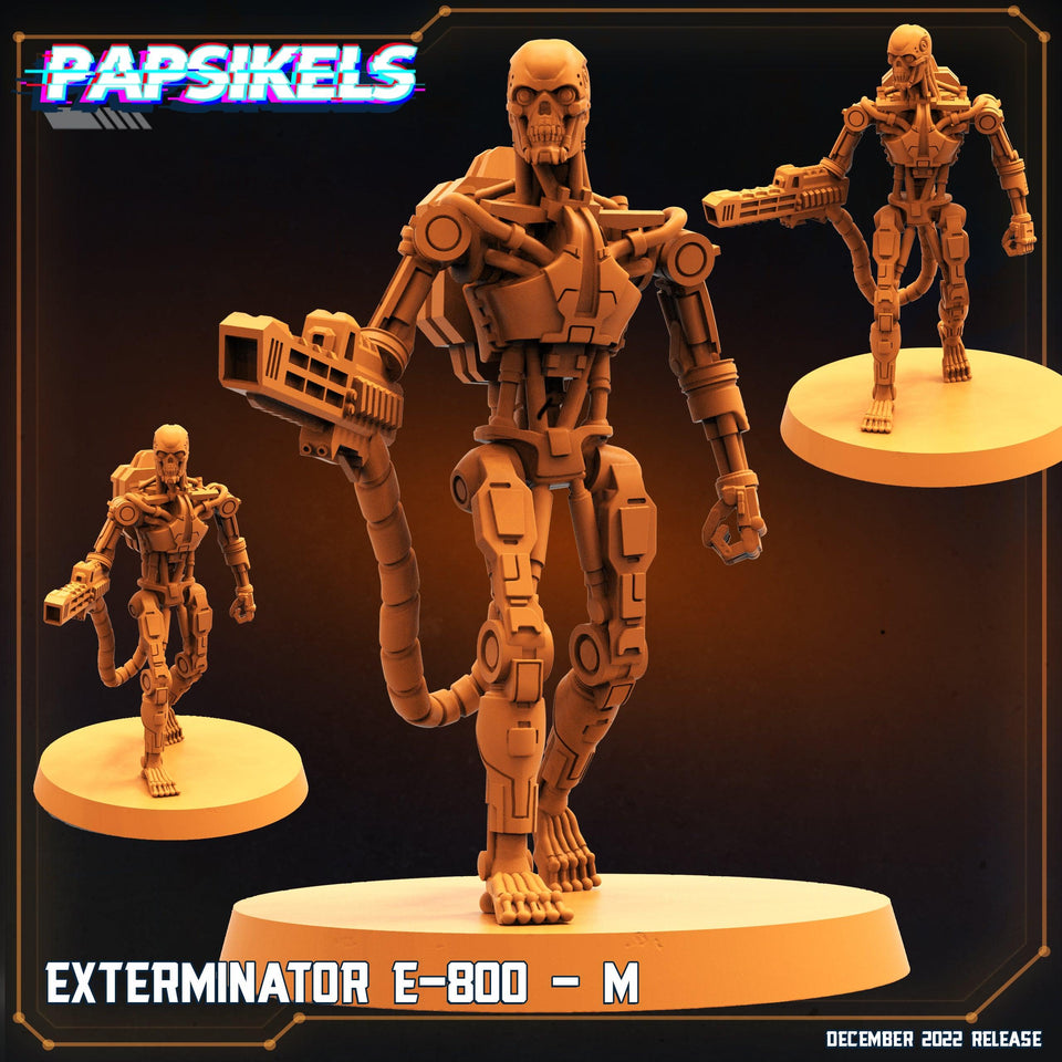 3D Printed Papsikels Cyberpunk Exterminator E-800 Set - 28mm 32mm - Charming Terrain
