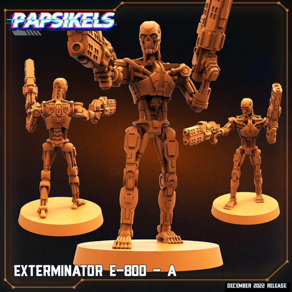3D Printed Papsikels Cyberpunk Exterminator E-800 Set - 28mm 32mm - Charming Terrain