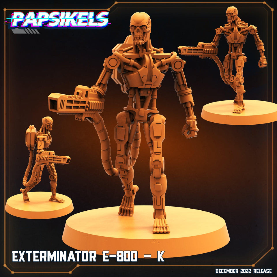 3D Printed Papsikels Cyberpunk Exterminator E-800 Set - 28mm 32mm - Charming Terrain