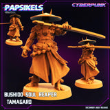3D Printed Papsikels Cyberpunk Sci-Fi Bushido Soul Reaper Tamagaro - 28mm 32mm - Charming Terrain