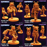 3D Printed Papsikels Cyberpunk Sci-Fi Cyber Delivery Set - 28mm 32mm - Charming Terrain