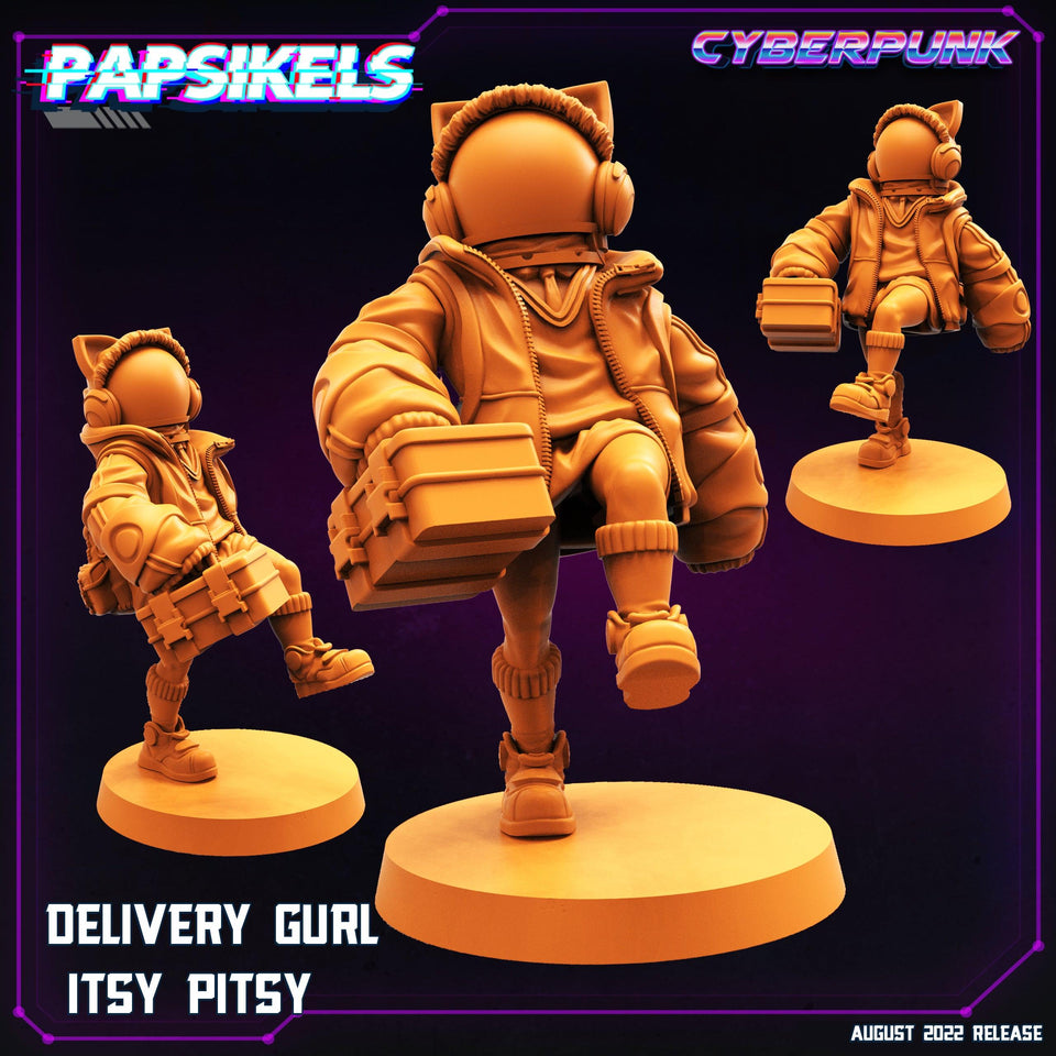 3D Printed Papsikels Cyberpunk Sci-Fi Cyber Delivery Set - 28mm 32mm - Charming Terrain