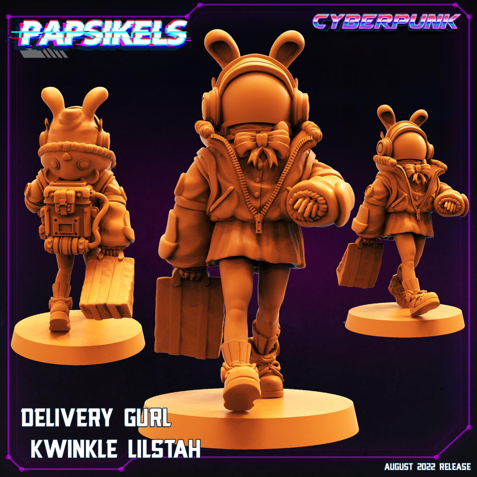 3D Printed Papsikels Cyberpunk Sci-Fi Cyber Delivery Set - 28mm 32mm - Charming Terrain
