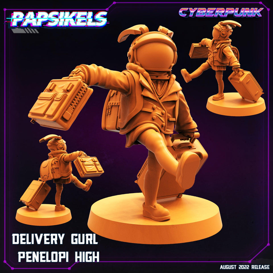 3D Printed Papsikels Cyberpunk Sci-Fi Cyber Delivery Set - 28mm 32mm - Charming Terrain