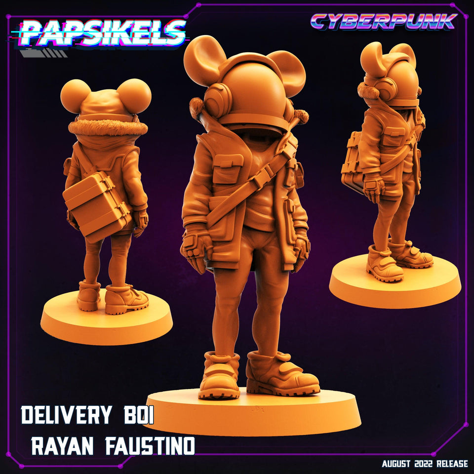 3D Printed Papsikels Cyberpunk Sci-Fi Cyber Delivery Set - 28mm 32mm - Charming Terrain