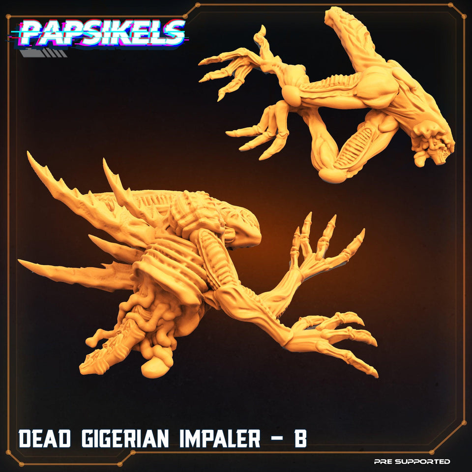 3D Printed Papsikels Cyberpunk Sci-Fi Dead Gigerian Impaler Set - 28mm 32mm - Charming Terrain