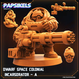 3D Printed Papsikels Cyberpunk Sci-Fi Dwarf Space Colonial Set - 28mm 32mm - Charming Terrain