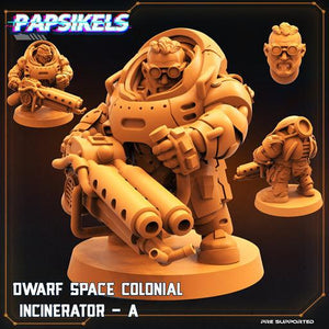 3D Printed Papsikels Cyberpunk Sci-Fi Dwarf Space Colonial Set - 28mm 32mm - Charming Terrain