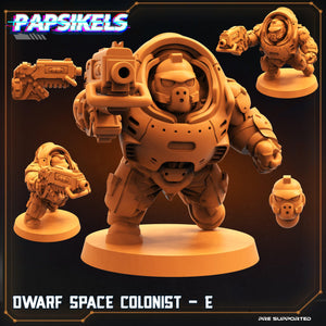 3D Printed Papsikels Cyberpunk Sci-Fi Dwarf Space Colonist Marines Set - 28mm 32mm - Charming Terrain