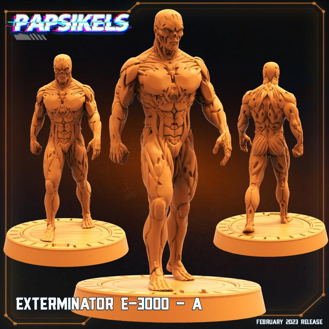 3D Printed Papsikels Cyberpunk Sci-Fi - Exterminator E-3000 - A - 28mm 32mm - Charming Terrain