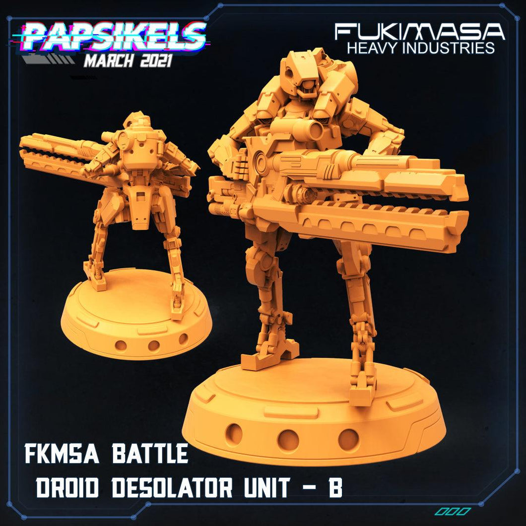 3D Printed Papsikels Cyberpunk Sci-Fi - Fukimasa Battle Droid Desolator Unit - B - 28mm 32mm - Charming Terrain