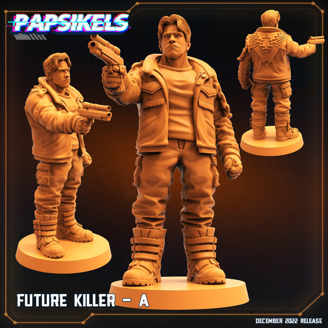 3D Printed Papsikels Cyberpunk Sci-Fi Future Killer A 28mm 32mm - Charming Terrain