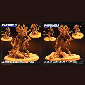 3D Printed Papsikels Cyberpunk Sci-Fi Gigerian Royal Usurper King - 28mm 32mm - Charming Terrain