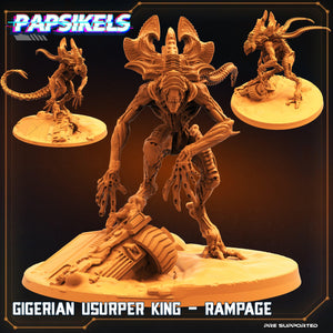 3D Printed Papsikels Cyberpunk Sci-Fi Gigerian Royal Usurper King - 28mm 32mm - Charming Terrain
