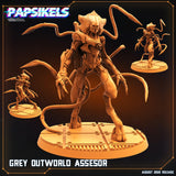 3D Printed Papsikels Cyberpunk Sci-Fi Grey Outworld Alien Set - 28mm 32mm - Charming Terrain