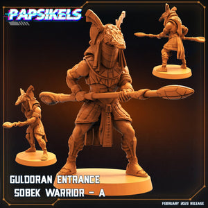 3D Printed Papsikels Cyberpunk Sci-Fi - Guldoran Entrance Warrior Set - Star Entrance 28mm 32mm - Charming Terrain