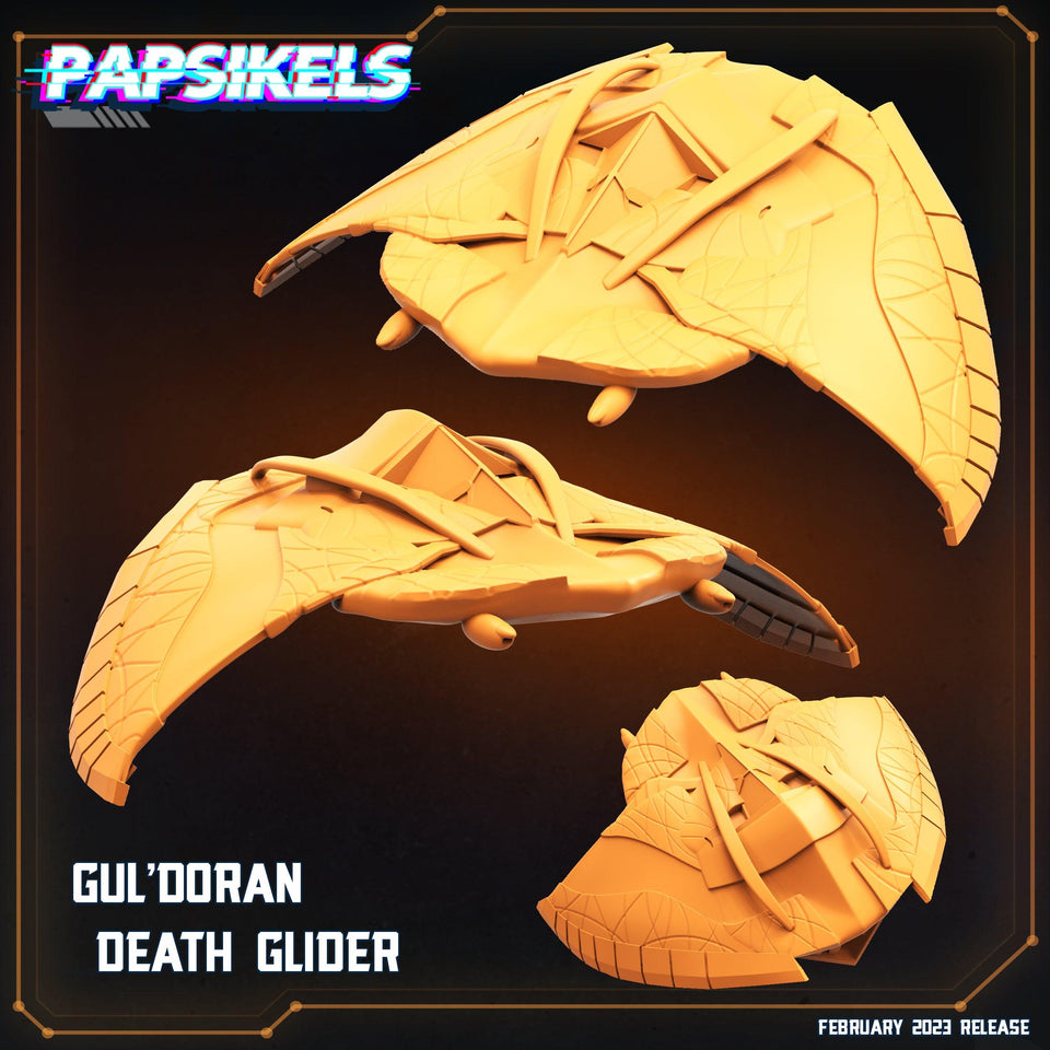 3D Printed Papsikels Cyberpunk Sci-Fi Guldoran Ndeath Glider - 28mm 32mm - Charming Terrain